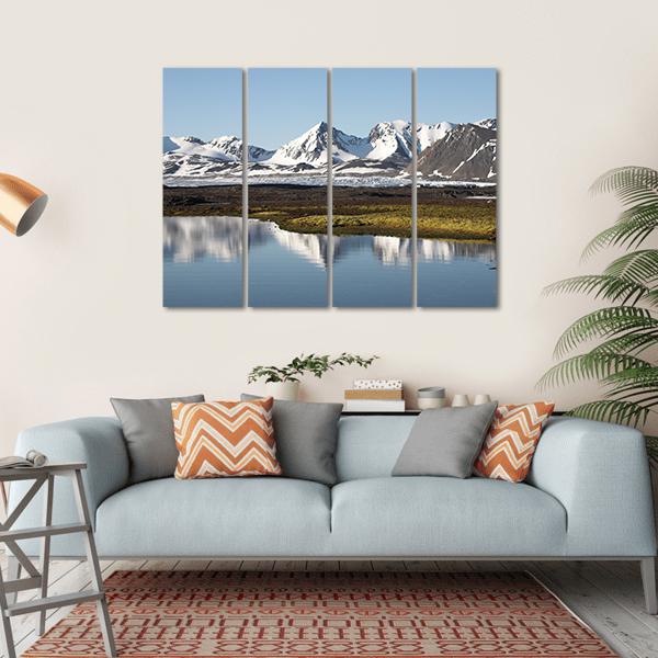 Typical Arctic Summer Landscape Canvas Wall Art-4 Horizontal-Gallery Wrap-34" x 24"-Tiaracle