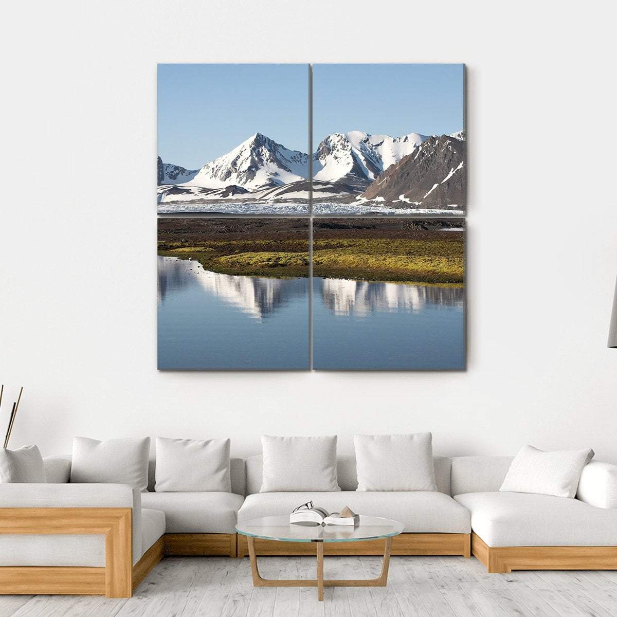 Typical Arctic Summer Landscape Canvas Wall Art-4 Square-Gallery Wrap-17" x 17"-Tiaracle
