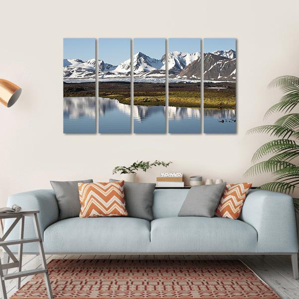 Typical Arctic Summer Landscape Canvas Wall Art-5 Horizontal-Gallery Wrap-22" x 12"-Tiaracle