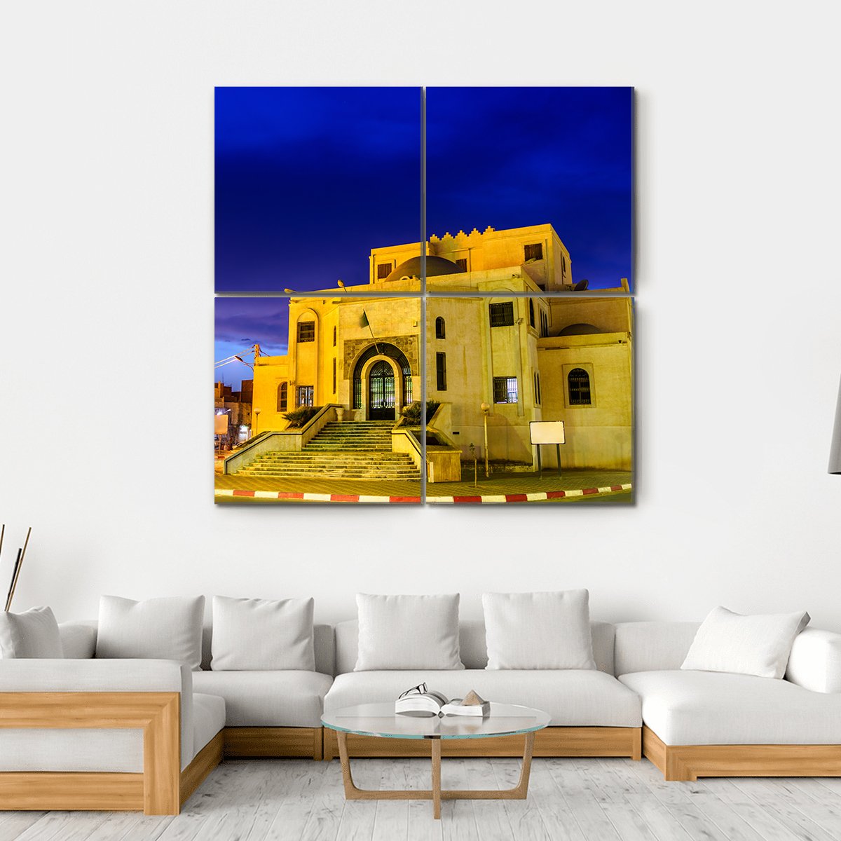 Typical Buildings In Algeria Canvas Wall Art-4 Square-Gallery Wrap-17" x 17"-Tiaracle