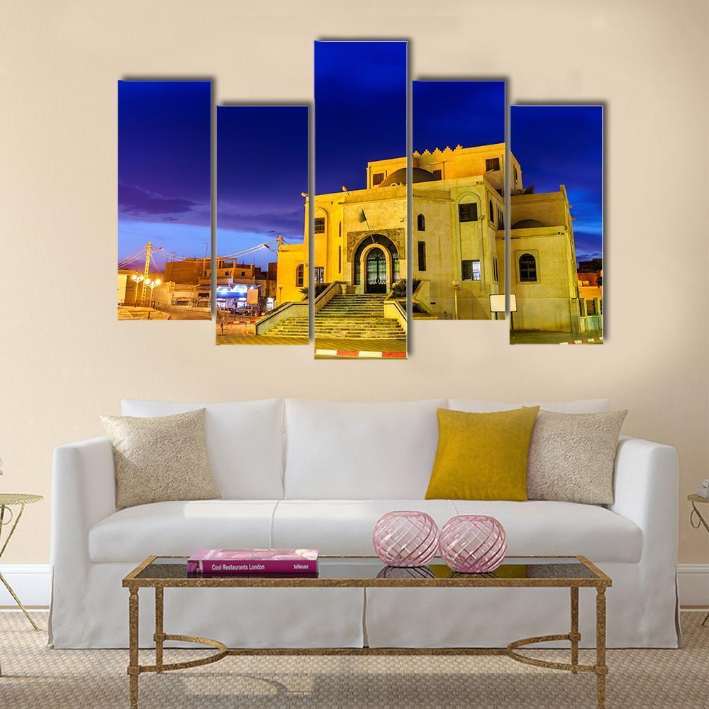 Typical Buildings In Algeria Canvas Wall Art-5 Pop-Gallery Wrap-47" x 32"-Tiaracle