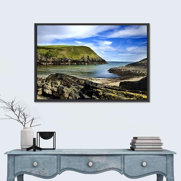 Typical Cliff Landscape At Cork In Ireland Canvas Wall Art-3 Horizontal-Gallery Wrap-25" x 16"-Tiaracle