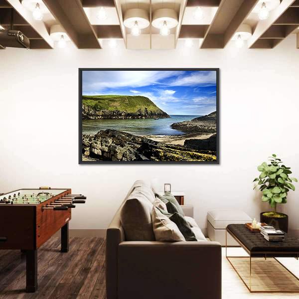 Typical Cliff Landscape At Cork In Ireland Canvas Wall Art-3 Horizontal-Gallery Wrap-25" x 16"-Tiaracle