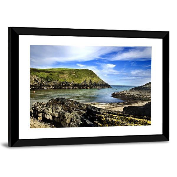 Typical Cliff Landscape At Cork In Ireland Canvas Wall Art-3 Horizontal-Gallery Wrap-25" x 16"-Tiaracle