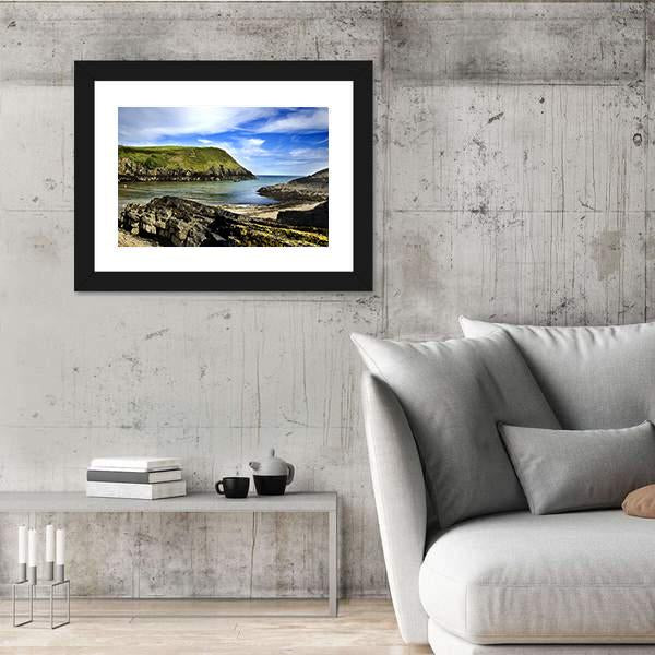 Typical Cliff Landscape At Cork In Ireland Canvas Wall Art-3 Horizontal-Gallery Wrap-25" x 16"-Tiaracle