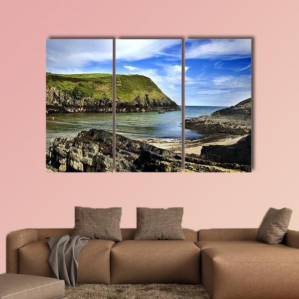 Typical Cliff Landscape At Cork In Ireland Canvas Wall Art-3 Horizontal-Gallery Wrap-37" x 24"-Tiaracle