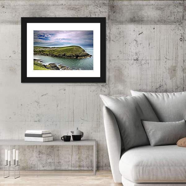 Typical Cliff Landscape At Cork In Ireland Panoramic Canvas Wall Art-1 Piece-36" x 12"-Tiaracle