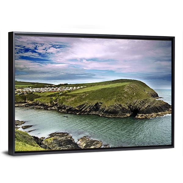 Typical Cliff Landscape At Cork In Ireland Panoramic Canvas Wall Art-1 Piece-36" x 12"-Tiaracle