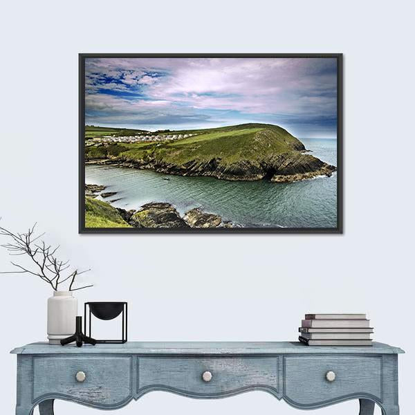 Typical Cliff Landscape At Cork In Ireland Panoramic Canvas Wall Art-1 Piece-36" x 12"-Tiaracle