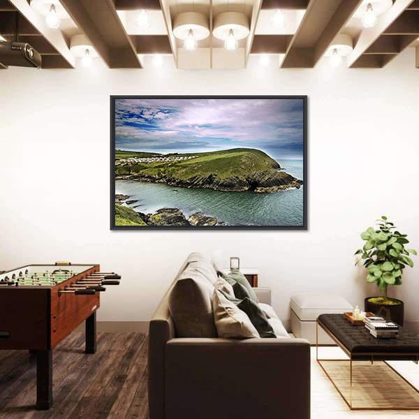 Typical Cliff Landscape At Cork In Ireland Panoramic Canvas Wall Art-1 Piece-36" x 12"-Tiaracle