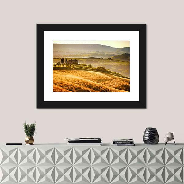 Typical Tuscany Landscape Canvas Wall Art-3 Horizontal-Gallery Wrap-25" x 16"-Tiaracle