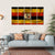 Uganda Waving Flag Canvas Wall Art-5 Horizontal-Gallery Wrap-22" x 12"-Tiaracle