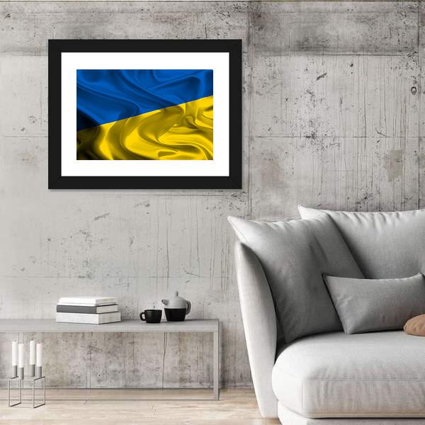 Ukraine Flag Canvas Wall Art-3 Horizontal-Gallery Wrap-25" x 16"-Tiaracle