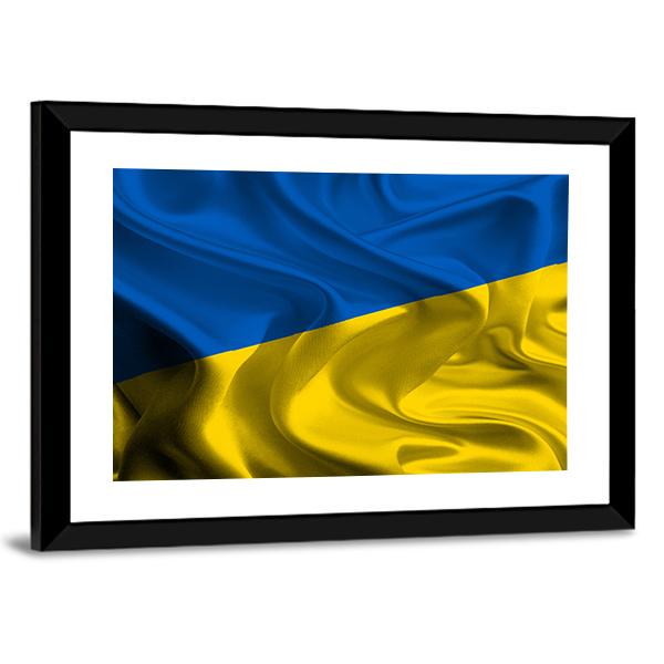 Ukraine Flag Panoramic Canvas Wall Art-1 Piece-36" x 12"-Tiaracle