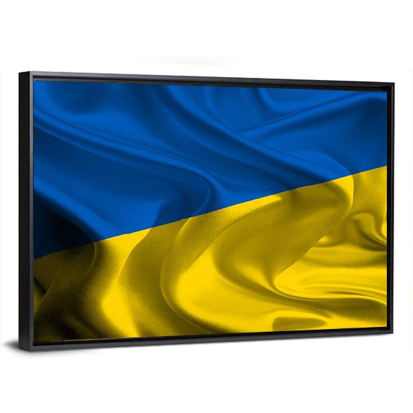 Ukraine Flag Panoramic Canvas Wall Art-1 Piece-36" x 12"-Tiaracle