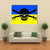 Ukrainian Flag With Black Pirate Jolly Roger Canvas Wall Art-4 Horizontal-Gallery Wrap-34" x 24"-Tiaracle