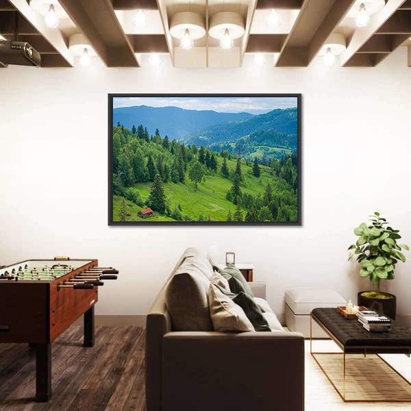 Ukrainian Mountain Valleys In The Summer Canvas Wall Art-3 Horizontal-Gallery Wrap-25" x 16"-Tiaracle