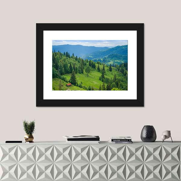 Ukrainian Mountain Valleys In The Summer Canvas Wall Art-3 Horizontal-Gallery Wrap-25" x 16"-Tiaracle