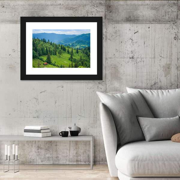 Ukrainian Mountain Valleys In The Summer Canvas Wall Art-3 Horizontal-Gallery Wrap-25" x 16"-Tiaracle