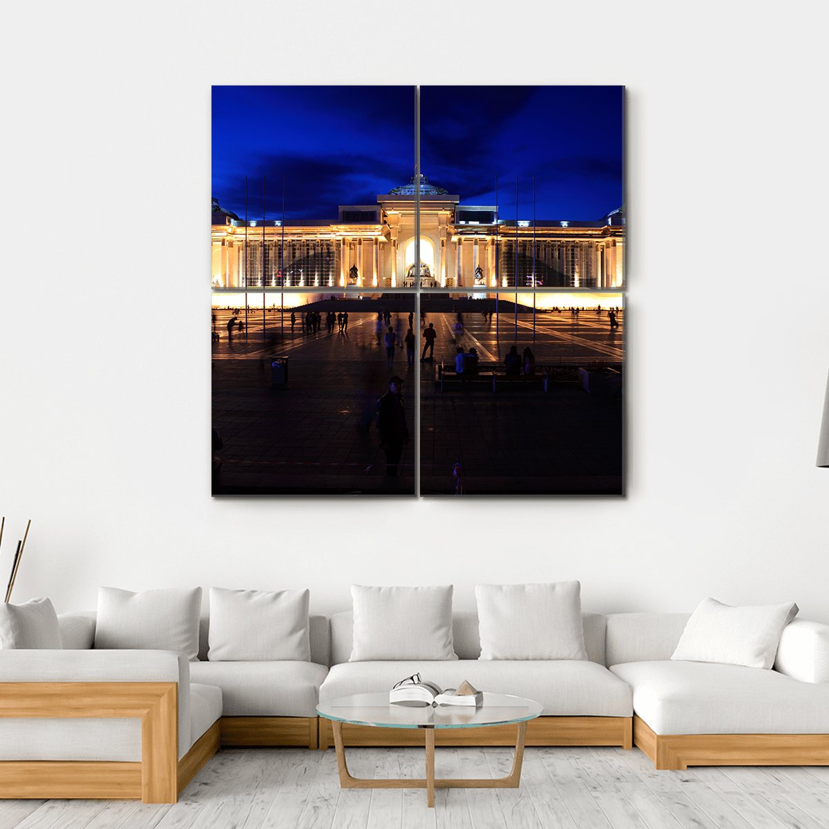 Ulaanbaatar National Museum Canvas Wall Art-4 Square-Gallery Wrap-17" x 17"-Tiaracle