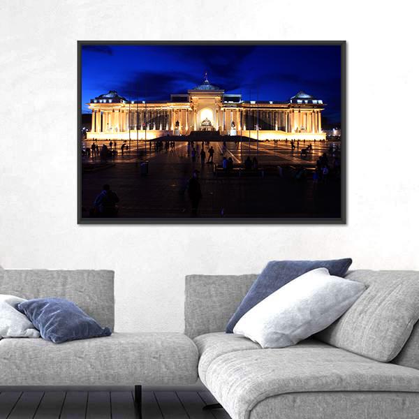 Ulaanbaatar National Museum Panoramic Canvas Wall Art-1 Piece-36" x 12"-Tiaracle