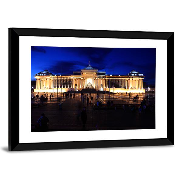 Ulaanbaatar National Museum Panoramic Canvas Wall Art-1 Piece-36" x 12"-Tiaracle