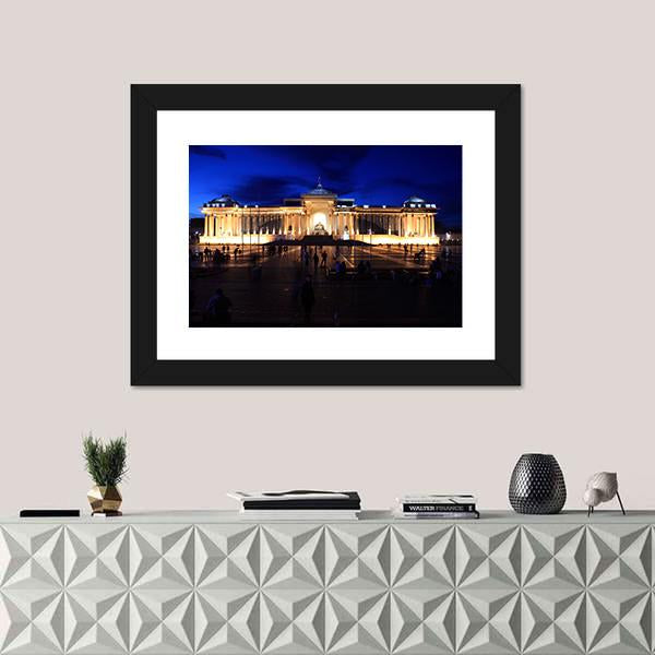 Ulaanbaatar National Museum Panoramic Canvas Wall Art-1 Piece-36" x 12"-Tiaracle