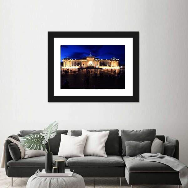 Ulaanbaatar National Museum Panoramic Canvas Wall Art-1 Piece-36" x 12"-Tiaracle
