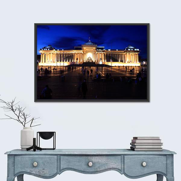 Ulaanbaatar National Museum Panoramic Canvas Wall Art-1 Piece-36" x 12"-Tiaracle