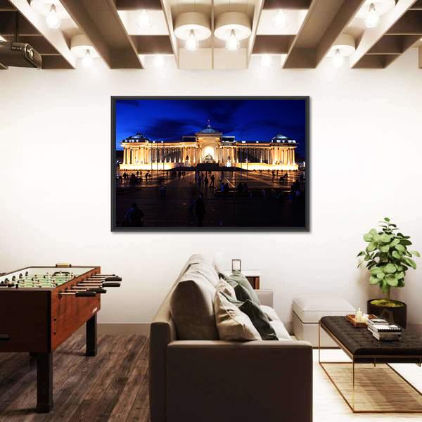 Ulaanbaatar National Museum Panoramic Canvas Wall Art-1 Piece-36" x 12"-Tiaracle