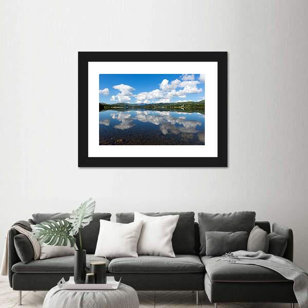 Ullswater Lake Cumbria Canvas Wall Art-1 Piece-Framed Print-20" x 16"-Tiaracle
