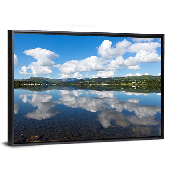 Ullswater Lake Cumbria Canvas Wall Art-3 Horizontal-Gallery Wrap-25" x 16"-Tiaracle
