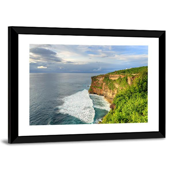 Uluwatu Temple In Bali Canvas Wall Art-3 Horizontal-Gallery Wrap-25" x 16"-Tiaracle
