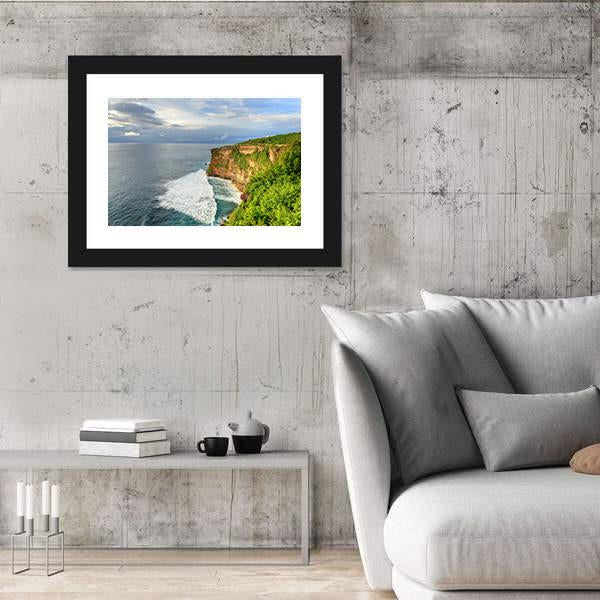 Uluwatu Temple In Bali Canvas Wall Art-3 Horizontal-Gallery Wrap-25" x 16"-Tiaracle