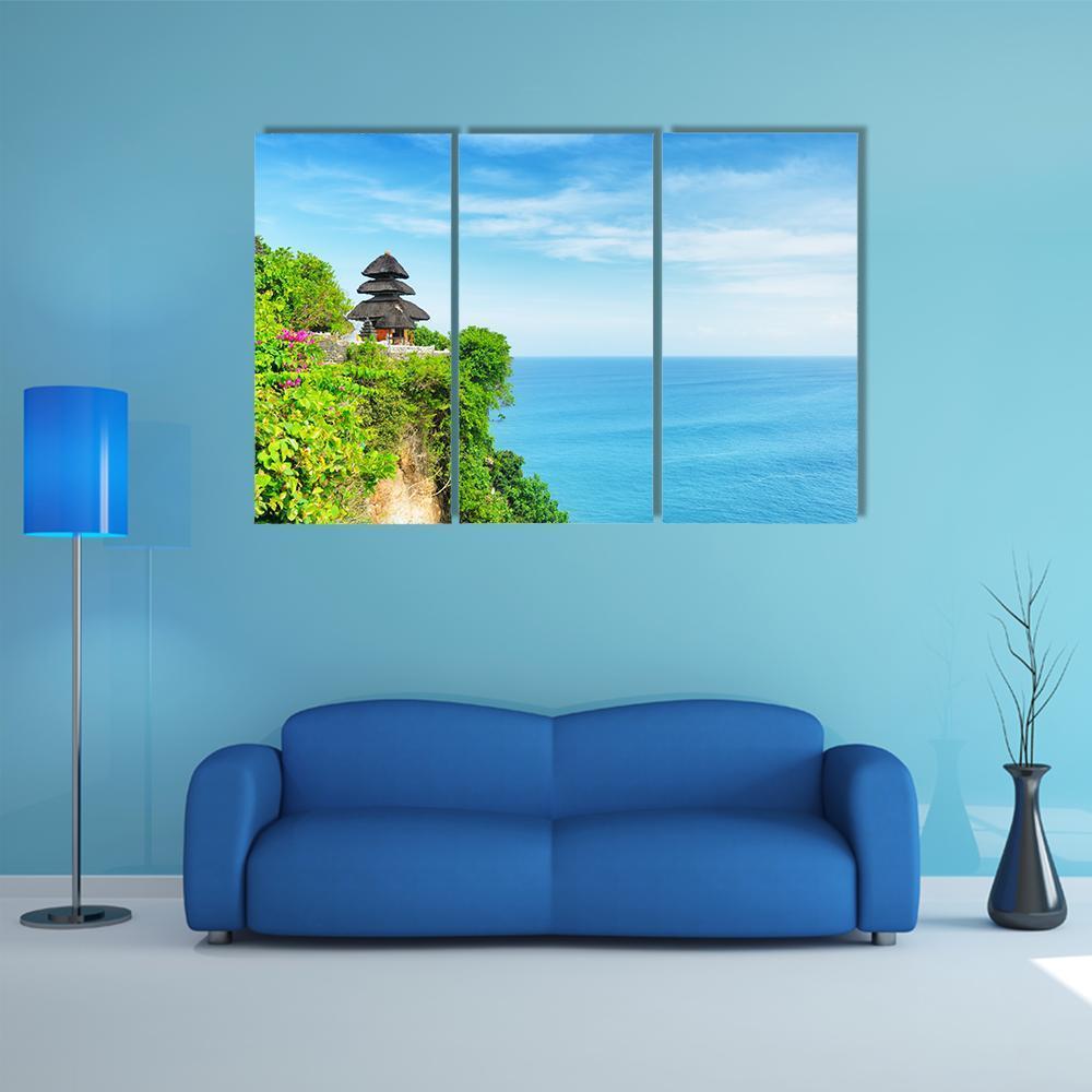 Uluwatu Temple Canvas Wall Art-3 Horizontal-Gallery Wrap-37" x 24"-Tiaracle