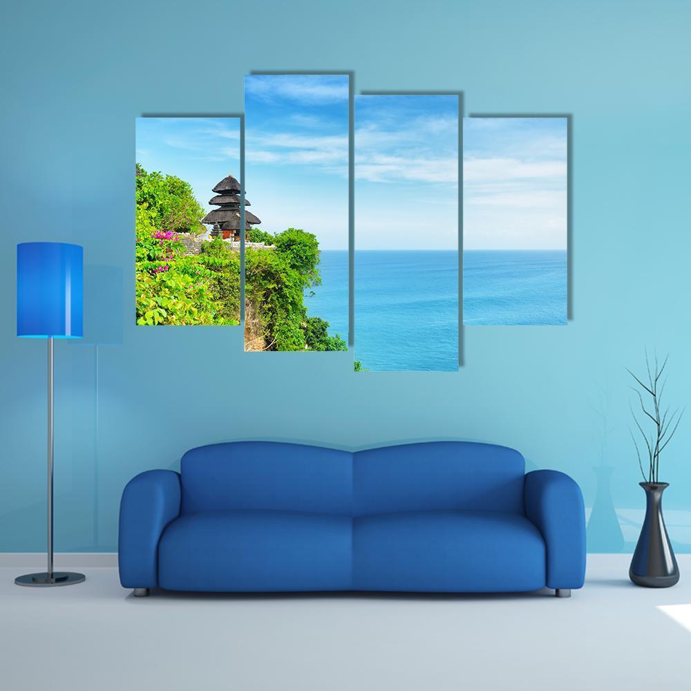 Uluwatu Temple Canvas Wall Art-4 Pop-Gallery Wrap-50" x 32"-Tiaracle