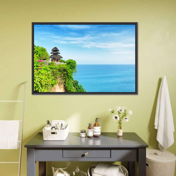 Uluwatu Temple Canvas Wall Art-3 Horizontal-Gallery Wrap-25" x 16"-Tiaracle