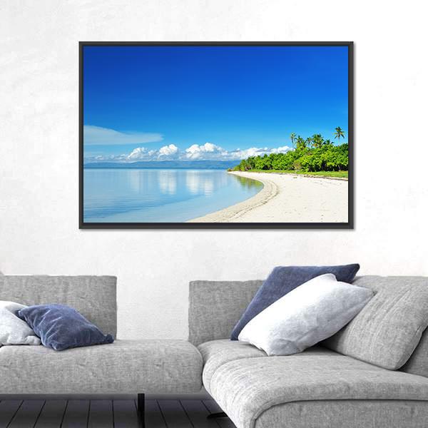 Uninhabited Island At Philippines Canvas Wall Art-1 Piece-Floating Frame-24" x 16"-Tiaracle