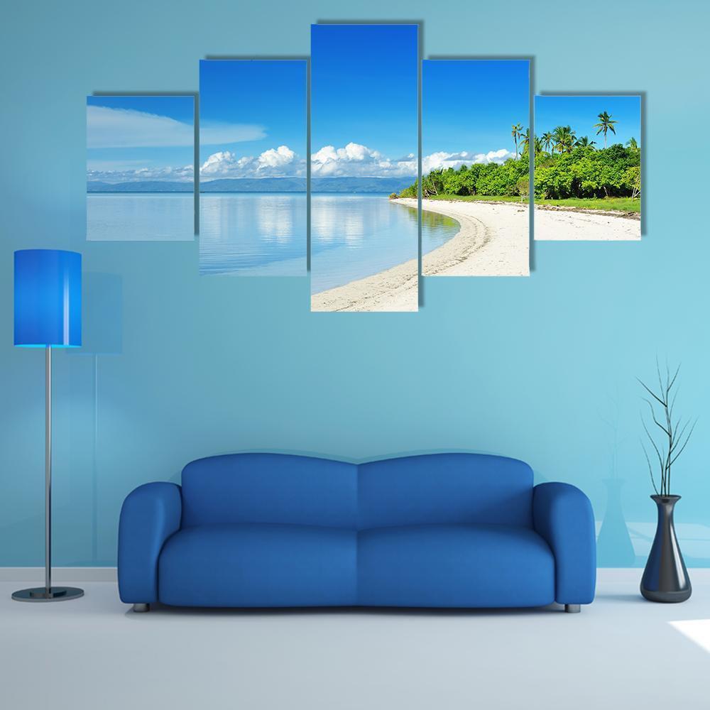 Uninhabited Island At Philippines Canvas Wall Art-5 Star-Gallery Wrap-62" x 32"-Tiaracle