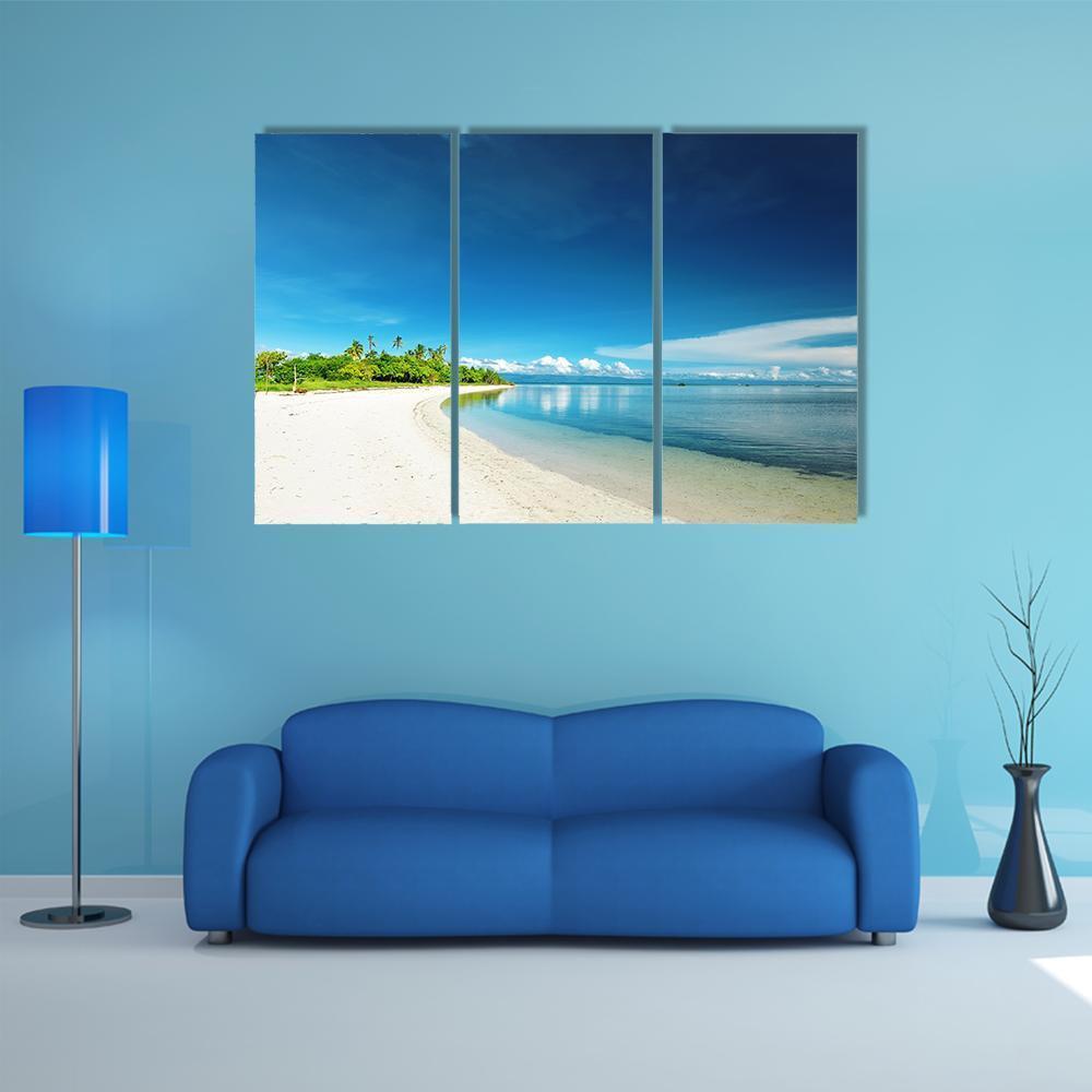 Uninhabited Island Philippines Canvas Wall Art-3 Horizontal-Gallery Wrap-37" x 24"-Tiaracle