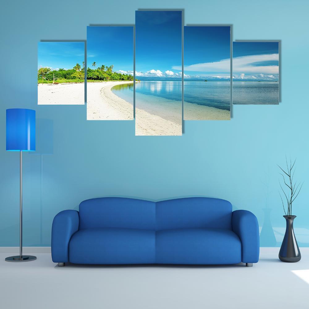 Uninhabited Island Philippines Canvas Wall Art-5 Star-Gallery Wrap-62" x 32"-Tiaracle
