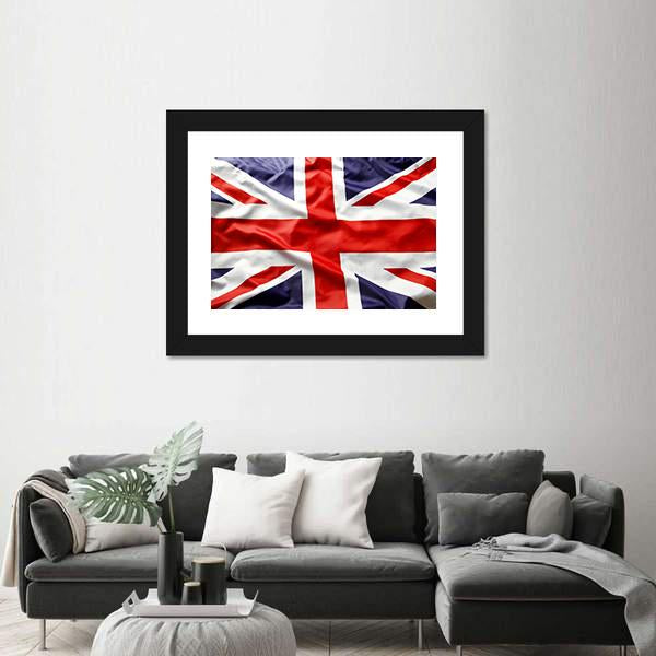 Union Jack Flag Canvas Wall Art-1 Piece-Framed Print-20" x 16"-Tiaracle