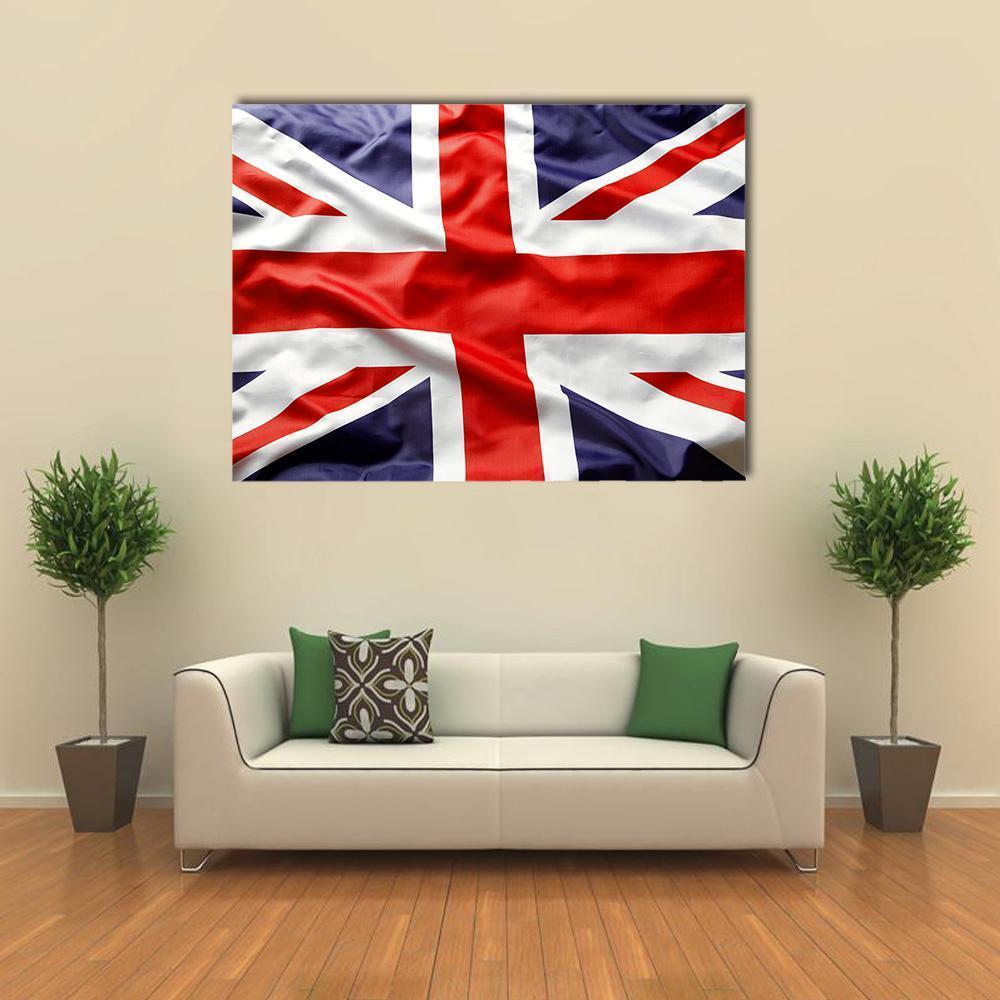 Union Jack Flag Canvas Wall Art-1 Piece-Gallery Wrap-36" x 24"-Tiaracle