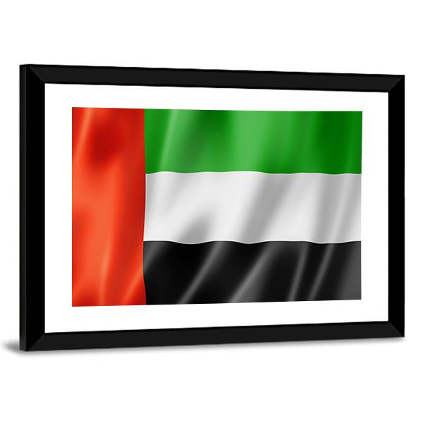 United Arab Emirates Flag Canvas Wall Art-5 Horizontal-Gallery Wrap-22" x 12"-Tiaracle