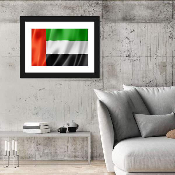 United Arab Emirates Flag Canvas Wall Art-5 Horizontal-Gallery Wrap-22" x 12"-Tiaracle