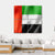 United Arab Emirates Flag Canvas Wall Art-4 Square-Gallery Wrap-17" x 17"-Tiaracle