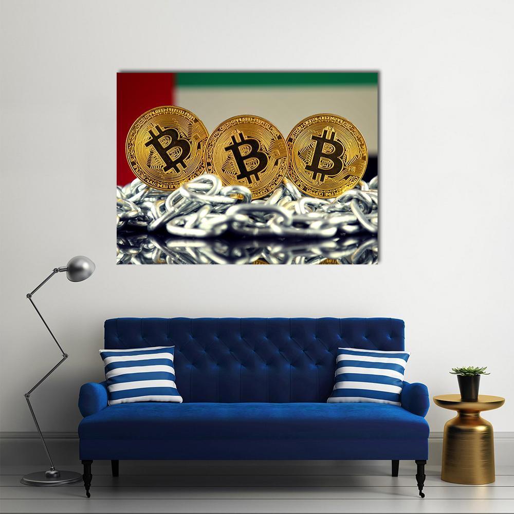 Banned Concept Of Bitcoin Canvas Wall Art-1 Piece-Gallery Wrap-48" x 32"-Tiaracle