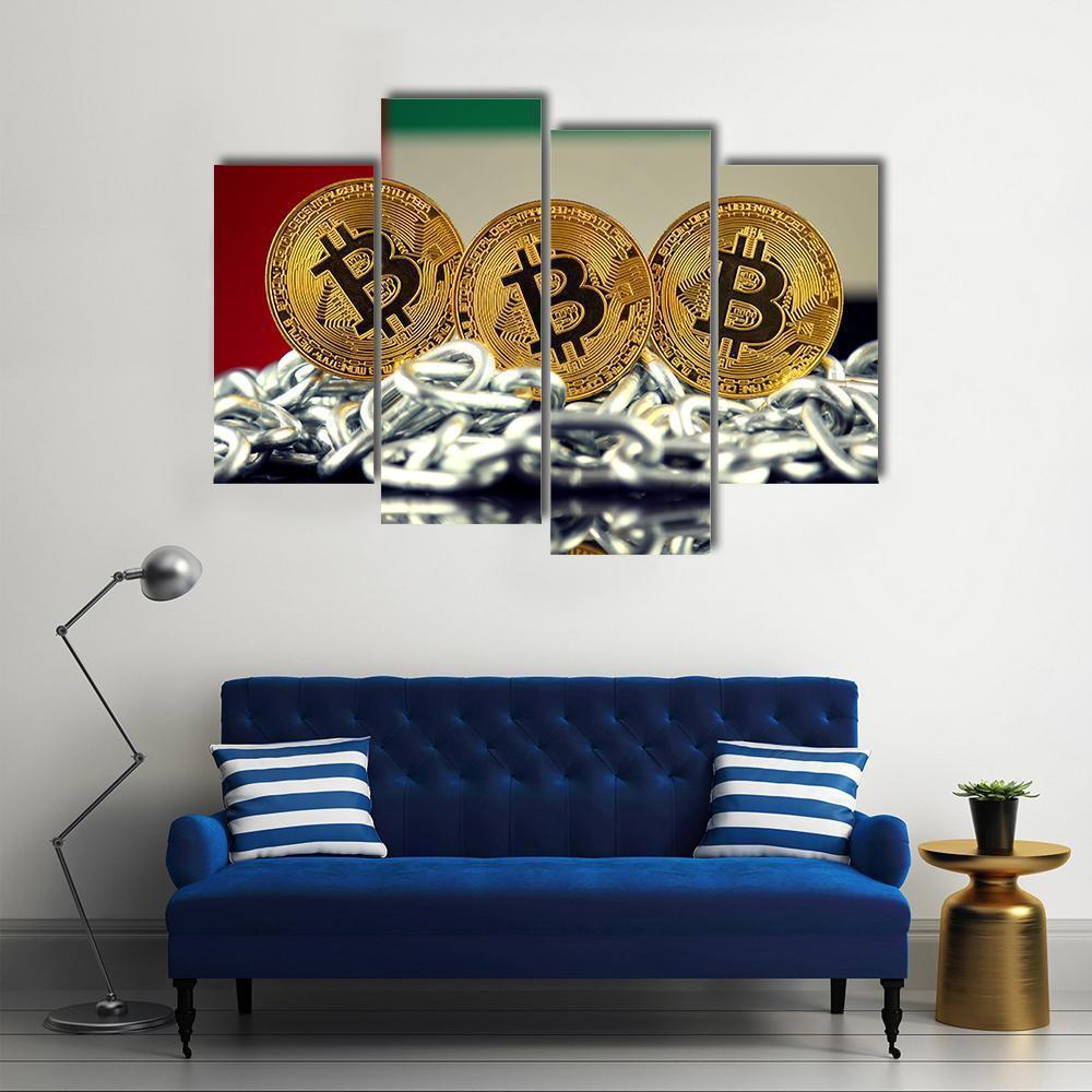 Banned Concept Of Bitcoin Canvas Wall Art-4 Pop-Gallery Wrap-50" x 32"-Tiaracle