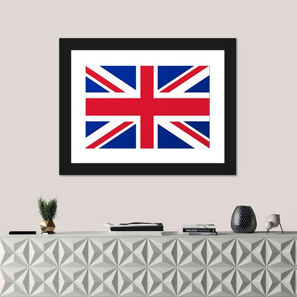 United Kingdom Flag Canvas Wall Art-1 Piece-Framed Print-20" x 16"-Tiaracle