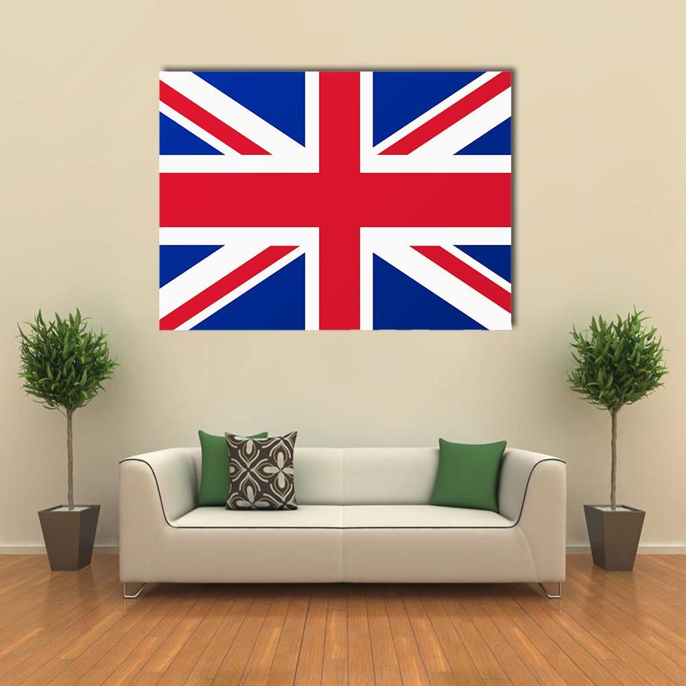 United Kingdom Flag Canvas Wall Art-1 Piece-Gallery Wrap-48" x 32"-Tiaracle